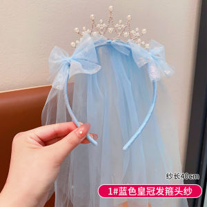 Princess Crown Hairband for Girls Non-Tight Pearl Butterfly Knot Hair Accessories Photographic Headwear Comfortable Childrens Jewelry