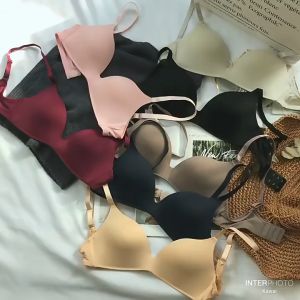 2Pcs/Set Padded Bras Women Push-Up Bra Underwear Non-wire Brassiere Lingerie Solid Color