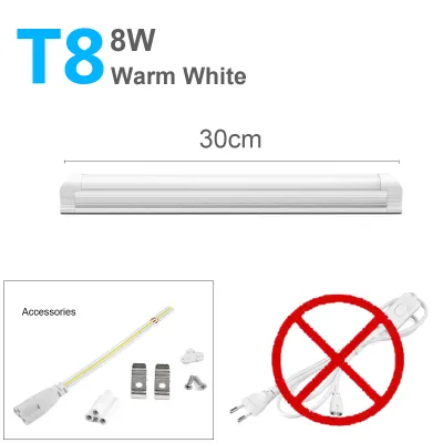 Aluminum LED Light Bar 220V 110V T5/T8 LED Tube 6W 8W LED Fluorescent Tube For Indoor Kitchen Lighting LED Lamp Bulb Wall Lamp