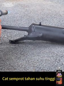 Tahan suhu tinggi 1000 ℃ Hi Temp Black ANTI PANAS Hitam Doff Cat Tidak pudar pada suhu tinggi utk Knalpot Mesin Kompor dll Cat Mobil Motor Tahan Bensin Cat motor diton premium hi temp black Cat Semprot Hi-Temp Black