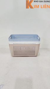 Rổ chữ nhật HOKORI nhựa VIỆT NHẬT cao cấp 3318 - Đựng rau củ quả rửa thực phẩm