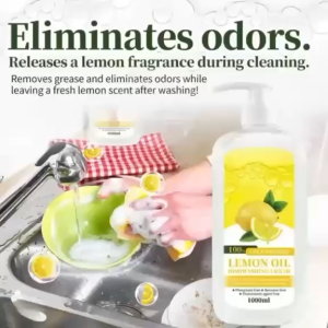 K7303 Cecair Pencuci Pinggan Mangkuk Pekat Minyak Lemon Tekan Sejuk (Set 2 Botol) / K7303 冷压柠檬油浓缩洗洁精 (1套2瓶) / K7303 Cold-Pressed Lemon Oil Concentrated Dishwashing Liquid (Set of 2 Bottles)