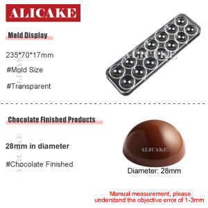 1Pcs Chocolate Mold Polycarbonate Cylindrical Strip Sphere Shape Candy Confectionery Mold Baker Pans Trays Baking Pastry Tools