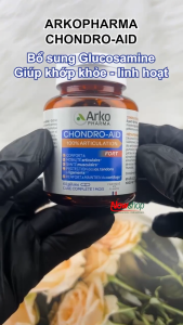 Chondro-Aid Arkopharma hộp 60 viên glucosamine Collagen type 2 và boswellia giúp khớp khỏe mạnh