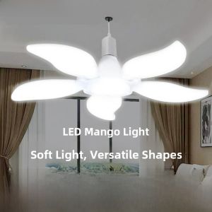 Super Bright Foldable Five-leaf LED Bulb E27 Screw Base Energy Saving High Color Rendering Indoor Living Room Lighting Source