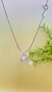 Dây chuyền bạc bạc ý S925 xi bạch kim kiểu mì kim cương chạm 1li dài 45cm Mặt dây chuyền bạc mạ vàng trắng kiểu giọt nước đẹp Vòng cổ bạc xi kim thiết kế thanh lịch và đẳng cấp - KIM LỘC PHÁT