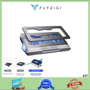 Flydigi BS1 Laptop Cooling Pad Wind-Pressure Closed-Loop Turbo-Fan Dual Noise Reduction Intelligent Temperature Control RGB Laptop Cooling radiator