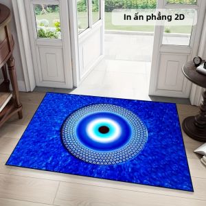 Thảm Chùi Chân VIKAMA Blue All-Seeing Eye Thảm Chống Trượt Trong Nhà Ngoài Trời Cho Cửa Trước Hành Lang Phòng Tắm Thảm Thấm Nước Thoải Mái