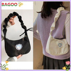 Túi Xếp Li Sang Trọng Túi Kẹp Nách Vải Bố Cho Nữ Túi Bánh Bao Nhỏ Thường Ngày Có Khóa Kéo Họa Tiết Trái Tim Túi Đưa Thư Điện Thoại Di Động Túi Xách Du Lịch Dễ Phối Túi Tote Hàng Ngày