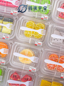 Mini Fruits Food Playhouse Toy Box Lunch Box Fruit Tray Cut Model Simulation Dollhouse Accessories Kitchen Special Plastic Toys