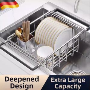 Extendable Stainless Steel Dish Rack 304