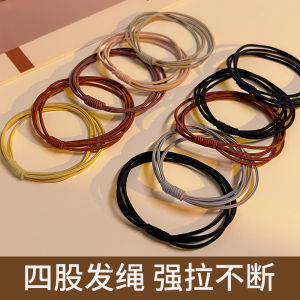 ยางรัดผม ยางยืดสูง ทนทาน พื้นฐาน มัดผมสีดำ ที่คาดผมหางม้า ที่คาดผม เชือกผม ไม่ทำร้ายผม ลูกบอล ที่คาดผม ผู้หญิง