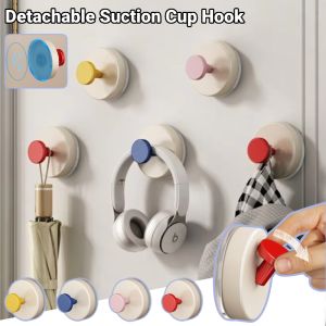 [Strong Load-Bearing Capacity] Dopamine Detachable Suction Cup Hooks Punch-Free Wall Mounted Hook Hanging Holder