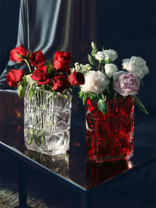 เครื่องประดับลายดอกไม้แก้ว Hydroponic อินแจกันแก้วลมความรู้สึกสูงแจกันแก้วคริสตัลสไตล์นอร์ดิกขายส่ง