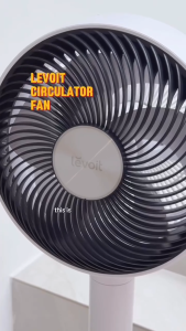 Levoit Pedestal Air Standing Fan | 7.5m/s Speed | 20dB Low Noise | Omni Oscillating | LED Display | 12 Fan Speeds