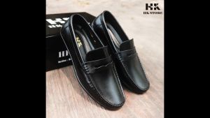 Giày lười - giày mọi nam da bò cao cấp - kiểu dáng đơn giản lịch sự dễ kết hợp quần áo - bảo hành 12 tháng