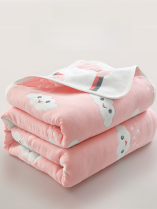 Pure Cotton Six-Layer Towel Blanket Lightweight Summer Cooling Blanket for Children And Infants Ideal for Nap Time And Modern Bedrooms