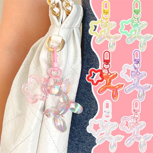 Colorful Laser Transparent Balloon Dog Keychain Creative Balloon Dog Mobile Phone Chain Bag Toy Pendant As A Gift for Best Friends and Friends