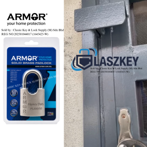 ARMOR APL-880 Heavy Duty Solid Brass Padlock 50mm | Stainless Steel Shackle | Anti-Rust Gate Lock