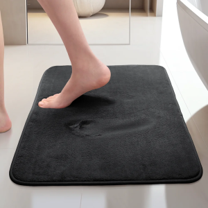 Memory Foam Floor Mat Absorbent Non Slip Bath Rug Anti Slip Velvet Bathroom Carpet Floor Door Mats Washable Shower Home Decor