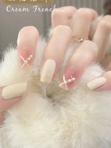 Handmade Luxury Wearable Nail Art Stickers 2025 Spring New Style Elegant Gentle Color Series Trendy Nail Tips for Any Skin Type
