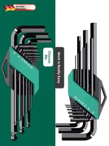 MONLEYTA | High Strength Precision German Original Inner Hex Wrench Set Socket Multi Functional Automatic Cr-V Alloy Steel Hex Wrench