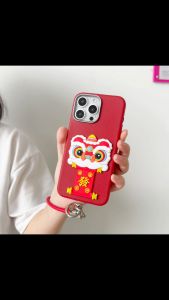 OPPO Reno 5F 4G 10 11 12 Pro 13F 5G matte leather lion dance chinese new year cny phone case casing cover 手机壳
