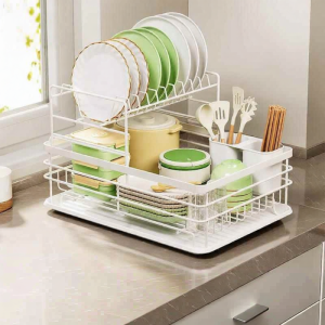 Yuanyi | Stainless Steel Dish Drainer Drying Rack with Water Tray