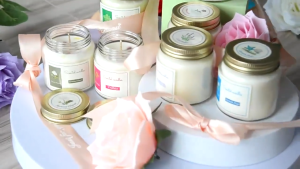 Soy Candle Home Fragrance With Box Gift Candle Souvenir for Wedding Baptismal Scented Candle