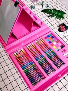 Krayon anak 208 Crayon Art Set Colouring Box/ Krayon Lengkap/ Set Mewarnai