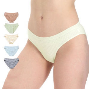 5Pack Women Cotton Briefs Middle Waist Panties Girls Underwear Solid Color Female Breathable Intimates Lingerie Plus Size S-XL