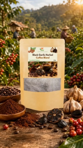 Black Garlic Herbal Coffee Blend 250g | Smoothies & Delicious Coffee Drink