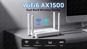 Fenvi | FENVI AX1500 WiFi 6 Router 5Ghz Gigabit Wireless Repeater 1500Mbps Dual Band 2.4GHz/5GHz Wi-Fi Extender Signal Booster Amplifier