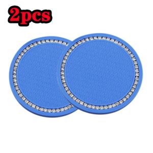 2pcs Car Coaster Water Cup Bottle Holder Anti-slip Pad Mat Silica Gel Waterproof For Interior Decoration Car Styling Accessories