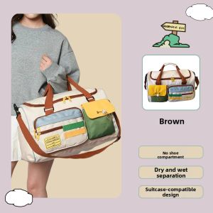 High Capacity Travel Bag Can Fit Luggage Handle Maternity