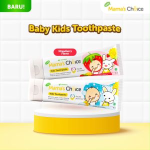 Pasta Gigi Bayi dan Anak - Baby & Kids Toothpaste Mamas Choice Pasta Gigi Rasa Stroberi Mengurangi Bau Mulut Pada Anak Pasta Gigi Food Grade Mencegah Karies Gigi Anak - Lazada
