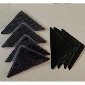 🌵SG stock🌵 4/8pcs Anti-slip carpet corners sticker / Silicone rug gripper / Carpet non slip sticker / Carpet gripper / Carpet stopper / Rug gripper 地毯防滑贴