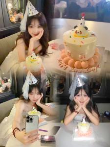 Simple Diamond Pearl Birthday Hat Small Fairy Party Props Internet Famous Style Festive Celebration Accessories