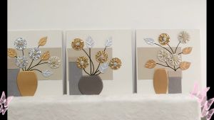 ️【3in1 】Lukisan Relief Hiasan/3PCS Modern luxury decorative 3D handicraft lucky painting/6004