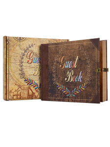 Guest Book Scrapbook Photo Album Retro Travel Diary Journal Scrap Book Kit Anniversary Memory Book Wedding Valentines Day Gifts