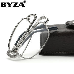 Byza Folding Prescription Glasses Ultra Light Comfortable High Definition Glass Lenses for Men And Women Senior Fashionable Eyewear