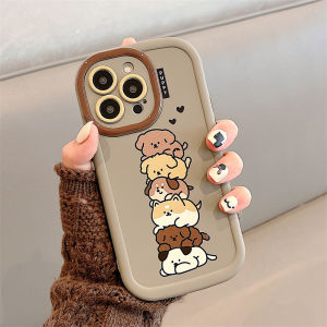 เคสโทรศัพท์มือถือแบบครอบเต็ม สายรัดข้อมือ สายรัดข้อมือสุนัขน่ารัก สำหรับ Apple iPhone 16 14proMax 15pro 13 12pm XR/11p 17 8plus