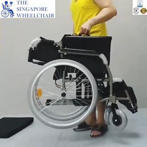 ViN-35AL Big Wheelchair Wide Seat Lightweight Heavy Duty Foldable Aluminum Large Size Plus Size User Hold Up to 150KG Seat Width 22 inch Self Push