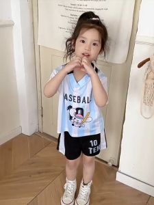 Beryl kids🌸ชุดเด็กผู้หญิง🎀ชุดกีฬาชุดนักเรียนฤดูร้อนสําหรับเด็กผู้หญิง ชุดลําลองผ้าไหมน้ําแข็งที่สวยงาม ชุดสองชิ้น