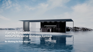 iSpring RO400 Tankless RO Water Filtration System SGS certified 400 GPD Fast Flow Under Sink Reverse Osmosis System  2:1 Pure To Drain Ratio Includes Stainless steel Faucet Tap Water