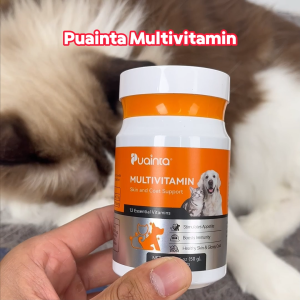 PUAINTA Cats and Dogs Health Set Multimitamin Supplement L-Lysine Probiotic for Cats and Dogs Boost Immunity Systerm Health Care for Pet 200pcs