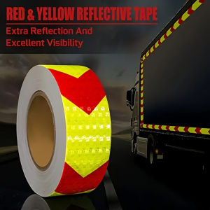 High-Visibility Reflective Safety Tape - Ensures Nighttime Protection for Vehicles Trailers & Signs - Durable Weatherproof Film