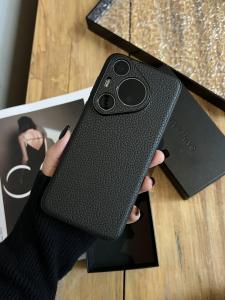 Ultra-Thin Matte Silicone Skin for Huawei Pura70Pro Pura80 Pura70Ultra P60Art Luxury Genuine Leather Protective Phone Case