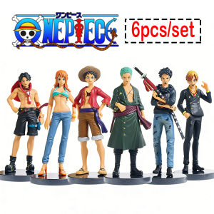 Bandai | 6pcs Anime One Piece Figures Monkey D. Luffy Roronoa Zoro Sanji Action Model Pvc Desktop Statue Ornament Collection Toys Gifts