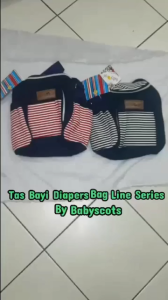 babyscots tas bayi diapers bag line series B2T2101 tersedia warna merah dan hitam